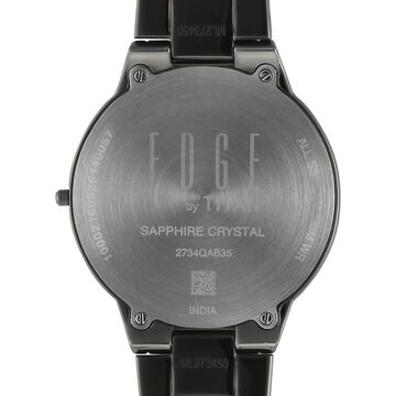 Edge Velora Quartz Analog Grey Dial Grey Stainless Steel Strap Watch For Women