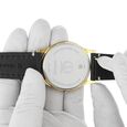 22 mm Black Genuine Leather Straps for Men - image number 5