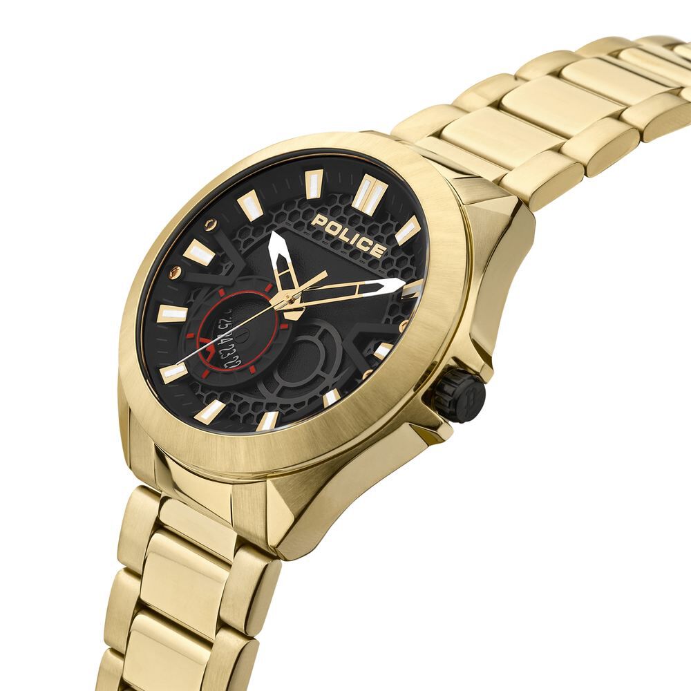 Police black chain watch sales