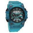 Fastrack StreetStyle Quartz Analog Digital Black Dial Translucent Blue Polyether Strap Watch For Guys - image number 1