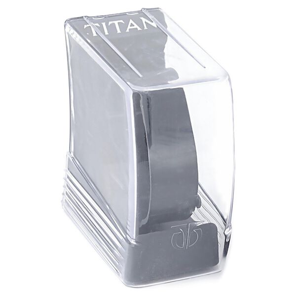 Titan Quartz Analog Champagne Dial Stainless Steel Strap Watch for Women - image number 4