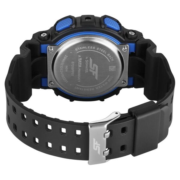 SF Vigour Quartz Digital Analog Digital Black Dial With Black Color Plastic Strap Watch For Unisex - image number 3