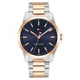 Tommy Hilfiger Quartz Analog Blue Dial Two Toned Stainless Steel Strap Watch For Men - image number 0
