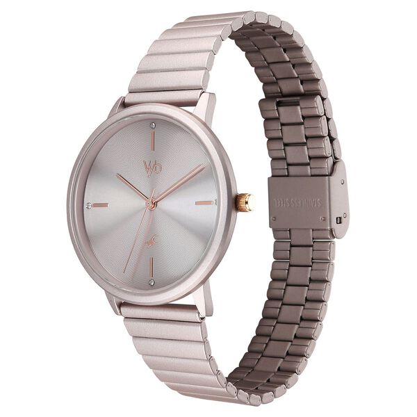 Fastrack Vyb Bliss Quartz Analog Sand Dial Metal Strap Watch For Girls - image number 4