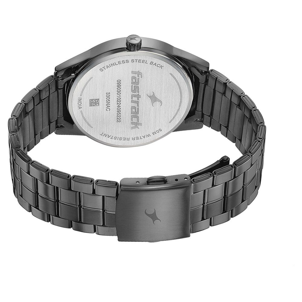 Buy Online Fastrack Stunners Quartz Analog Grey Dial Stainless Steel Strap Watch for Guys 3305nm02 Titan