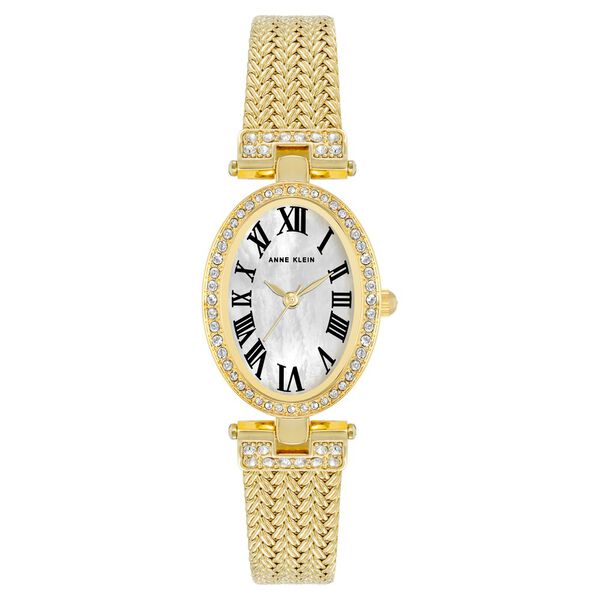 Anne Klein Quartz Analog White Dial Golden Metal Strap Watch For Women - image number 0