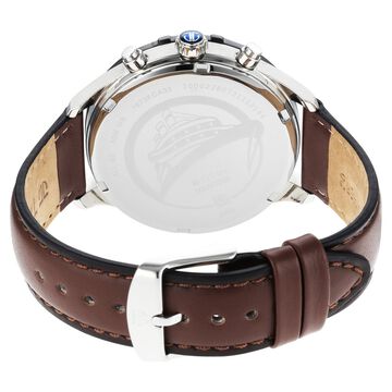 Titan Maritime White Dial Quartz Multifunction Leather Strap Watch for Men