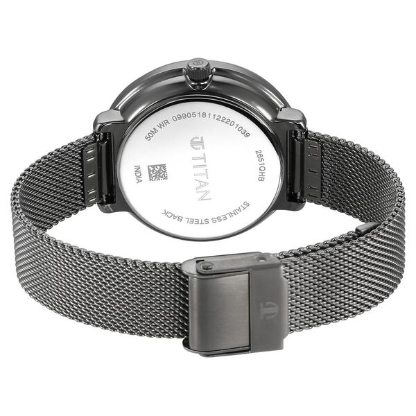 Titan Noir Anthracite Analog Stainless Steel Strap watch for Women - image number 4