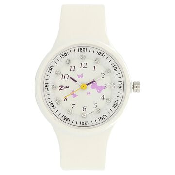 Zoop By Titan Quartz Analog White Dial PU Strap Watch for Kids