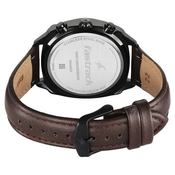 Fastrack Gelato Black chronograph watch with Chocolate dial for Guys