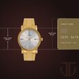 Titan Quartz Analog with Date Silver Dial Golden Stainless Steel Strap Watch For Men - image number 2