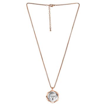 Sonata Poze Quartz Analog Pink Dial Rose Gold Colour Metal Strap Watch For Women