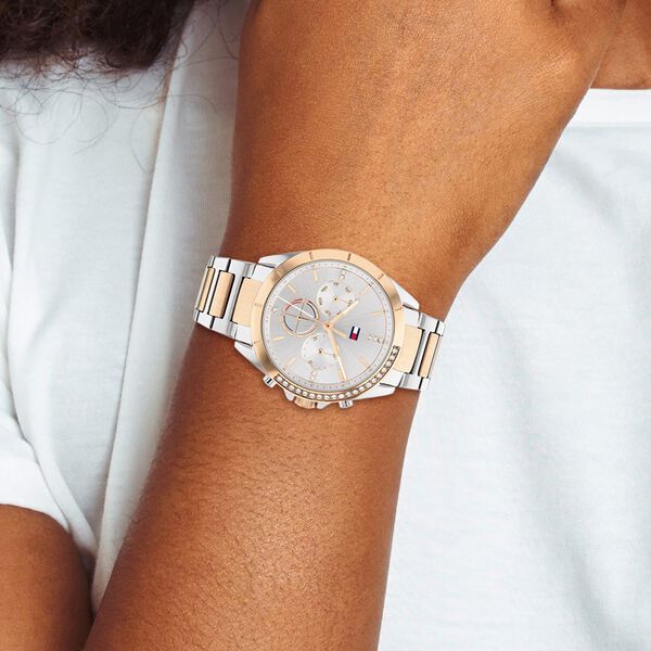 Tommy Hilfiger Quartz Multifunction Grey Dial Stainless Steel Strap Watch for Women - image number 3