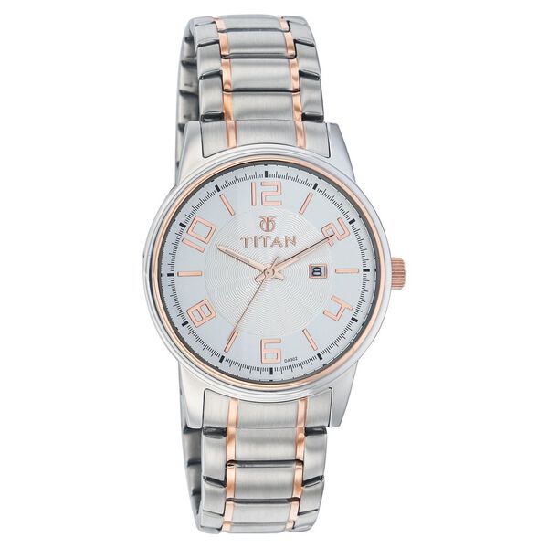 Titan Quartz Analog with Date White Dial Watch for Men - image number 0