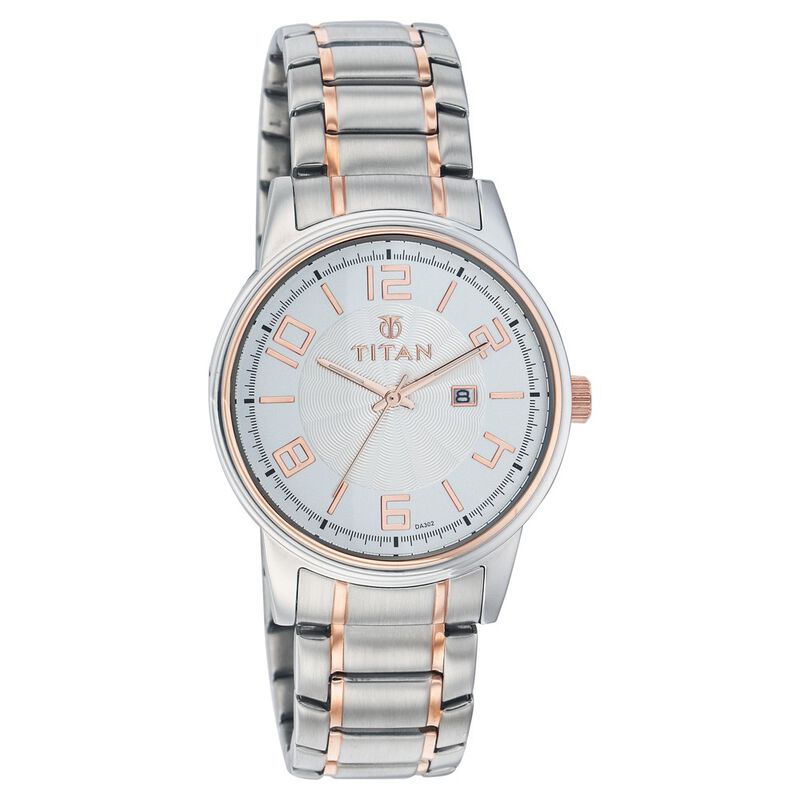 Titan Quartz Analog with Date White Dial Watch for Men