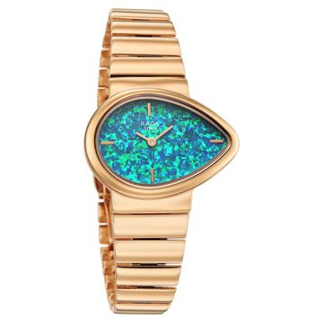 Titan Raga Opalesque Quartz Analog Multicoloured Dial Rose Gold Metal Strap Watch For Women