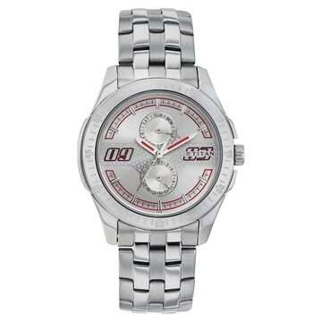 Titan Quartz Analog with Day and Date Silver Dial Stainless Steel Strap Watch for Men