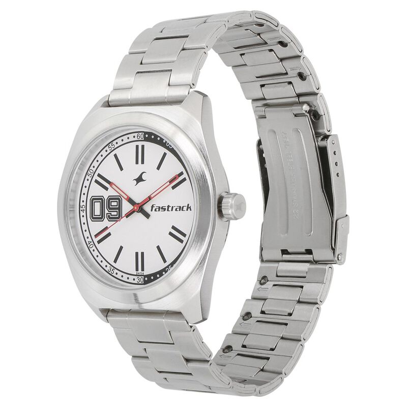 Fastrack Varsity Quartz Analog White Dial Stainless Steel Strap Watch for Guys - image number 1
