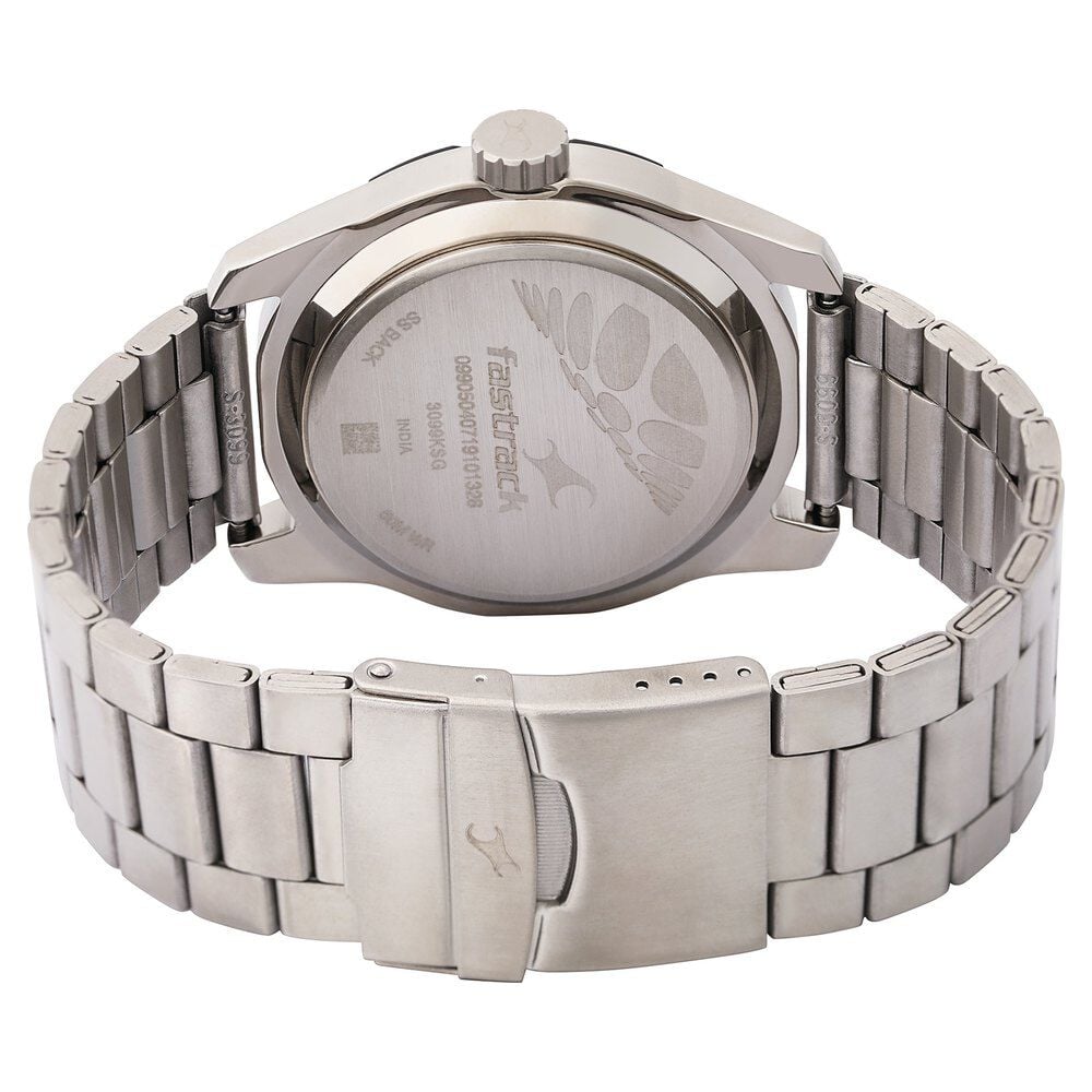 Buy Online Fastrack Quartz Analog Multicoloured Dial Stainless Steel Strap Watch for Guys ns3099sm02 Titan