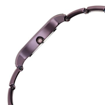 Titan Raga Glimmers Quartz Analog Rose Gold Dial Brown Metal Strap Watch For Women