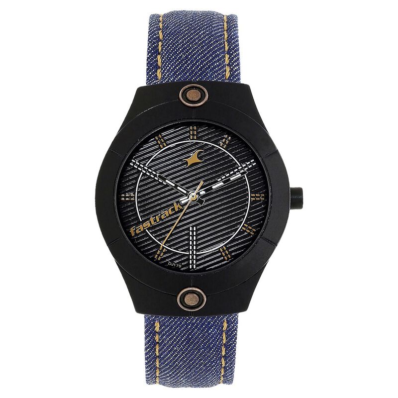 Fastrack Denim Quartz Analog White Dial Denim Strap Watch for Girls