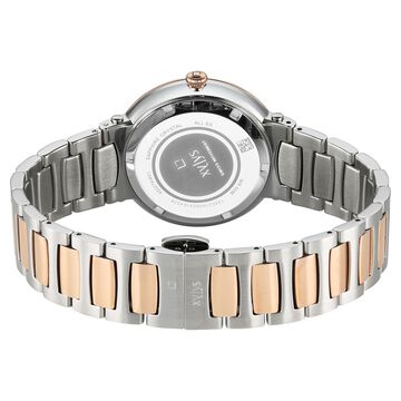 Xylys Quartz Analog with Date Silver Dial Two Toned Stainless Steel Strap Watch For Women