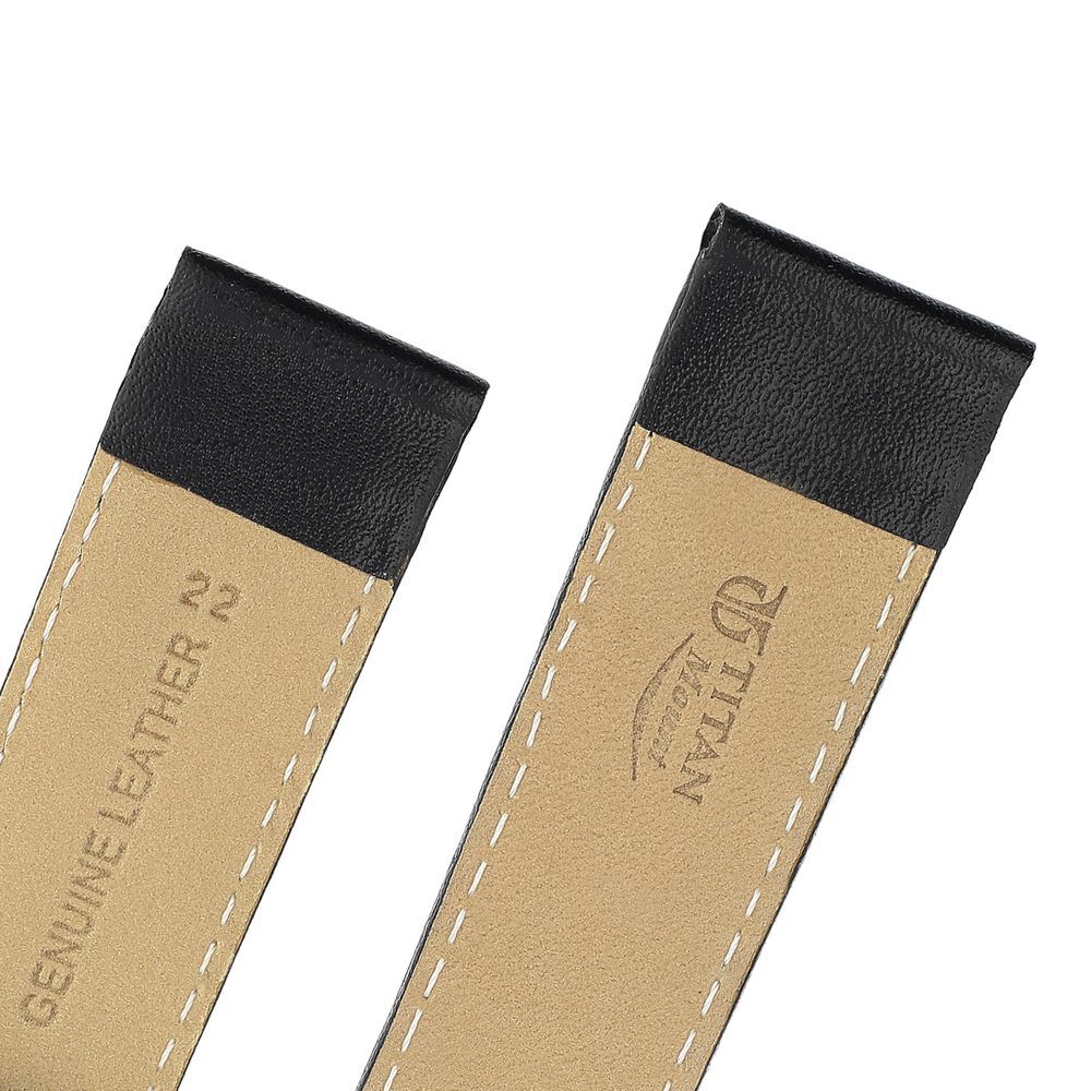 Buy Online 22 mm Black Genuine Leather Straps for Men nd2010175022g p Titan