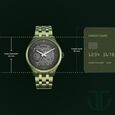 Titan Metal Mechanicals Black Dial Green Stainless Steel Strap Watch for Men - image number 2