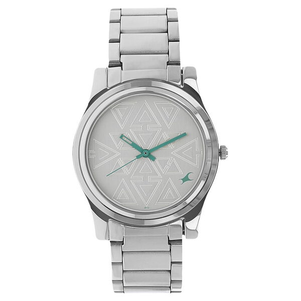 Fastrack Quartz Analog Silver Dial Stainless Steel Strap Watch for Girls - image number 0