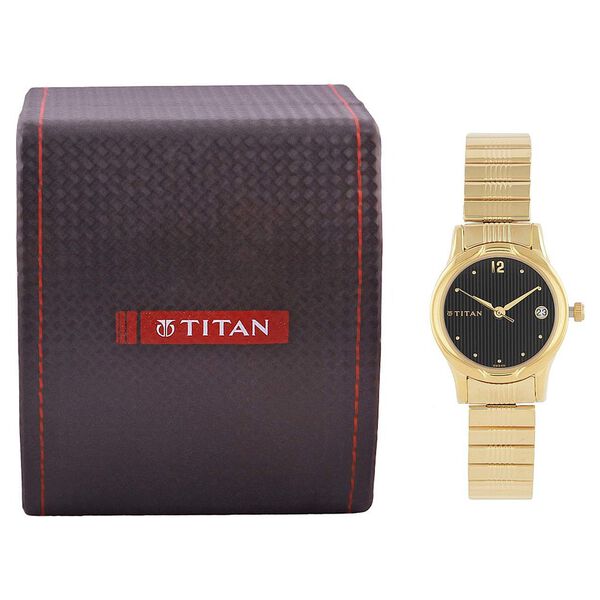 Titan Quartz Analog with Date Black Dial Watch for Women - image number 4