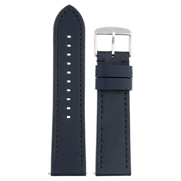 22 mm Blue Genuine Leather Strap for Men - image number 0