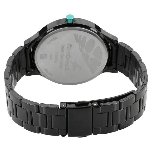 Fastrack Loopholes Quartz Analog with Date Black Dial Stainless Steel Strap Watch for Girls - image number 3