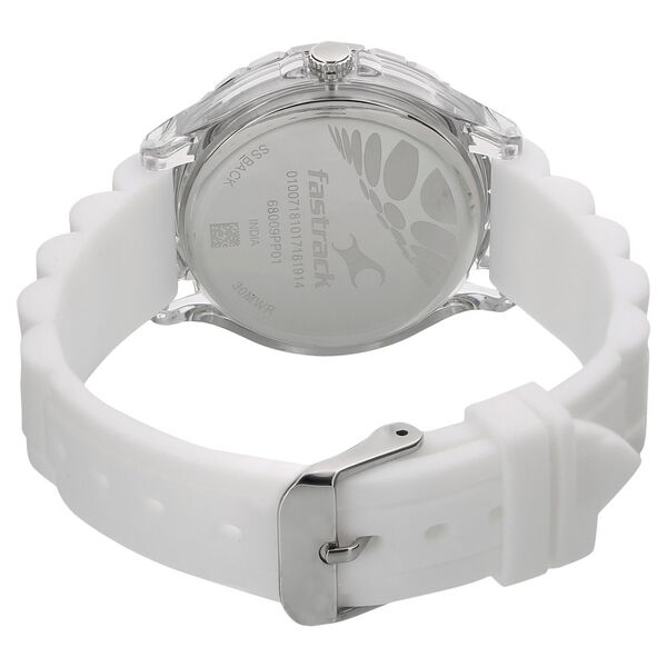 Fastrack Trendies Quartz Analog Silver Dial Silicone Strap Watch for Girls - image number 3