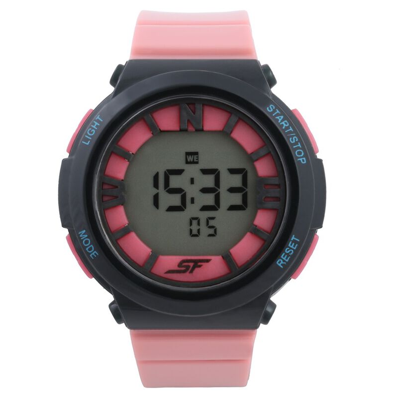 SF Digital Dial Plastic Strap Women Watch