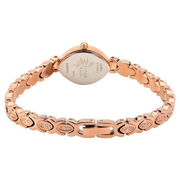 Titan Quartz Analog Rose Gold Dial Metal Strap Watch for Women - image number 2