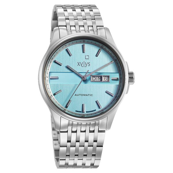 Xylys Automatic Blue Dial Silver Stainless Steel Strap Watch For Men - image number 1