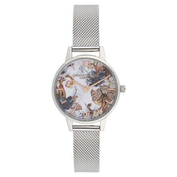 Olivia Burton Quartz Analog White Dial Stainless Steel Strap Watch for Women