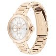 Tommy Hilfiger Multifunction Silver Dial Golden Color Stainless Steel Strap Watch For Women - image number 1
