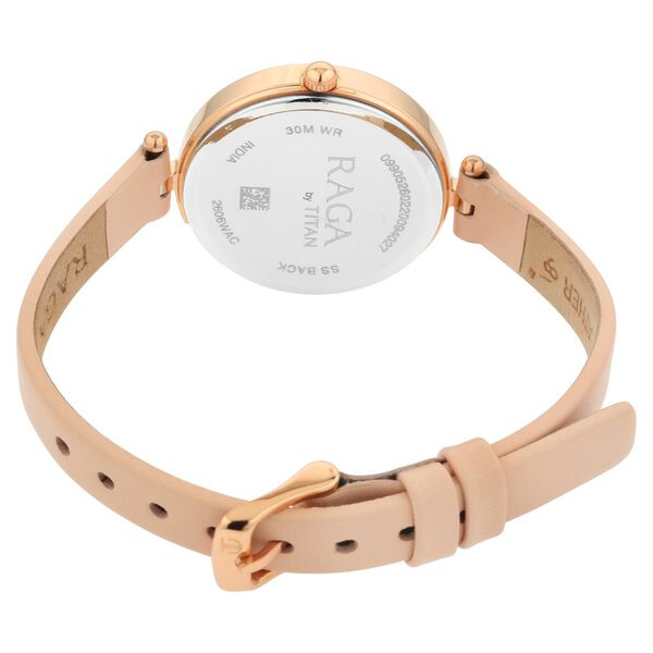 Raga Women's Blossom Elegance Pastel Pink Dial & Leather Grace Watch - image number 5