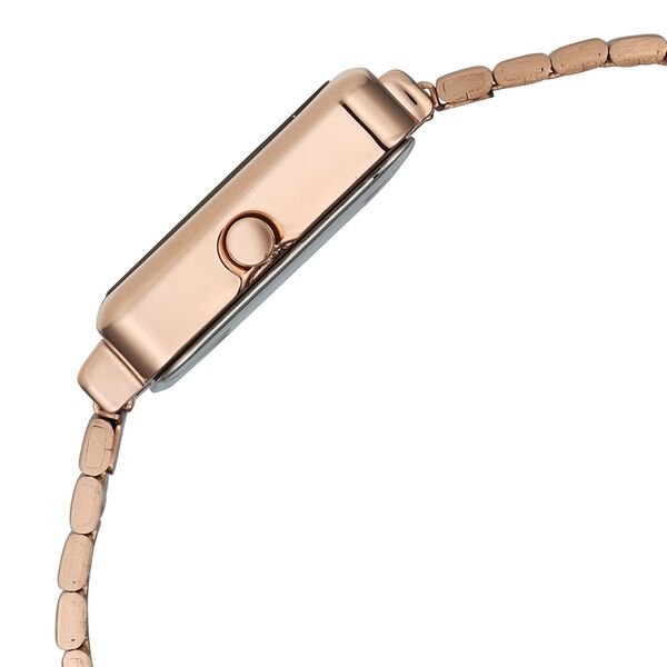 Vyb Striker By Fastrack Quartz Analog Purple Dial Rose Gold Metal Strap Watch For Girls - image number 5