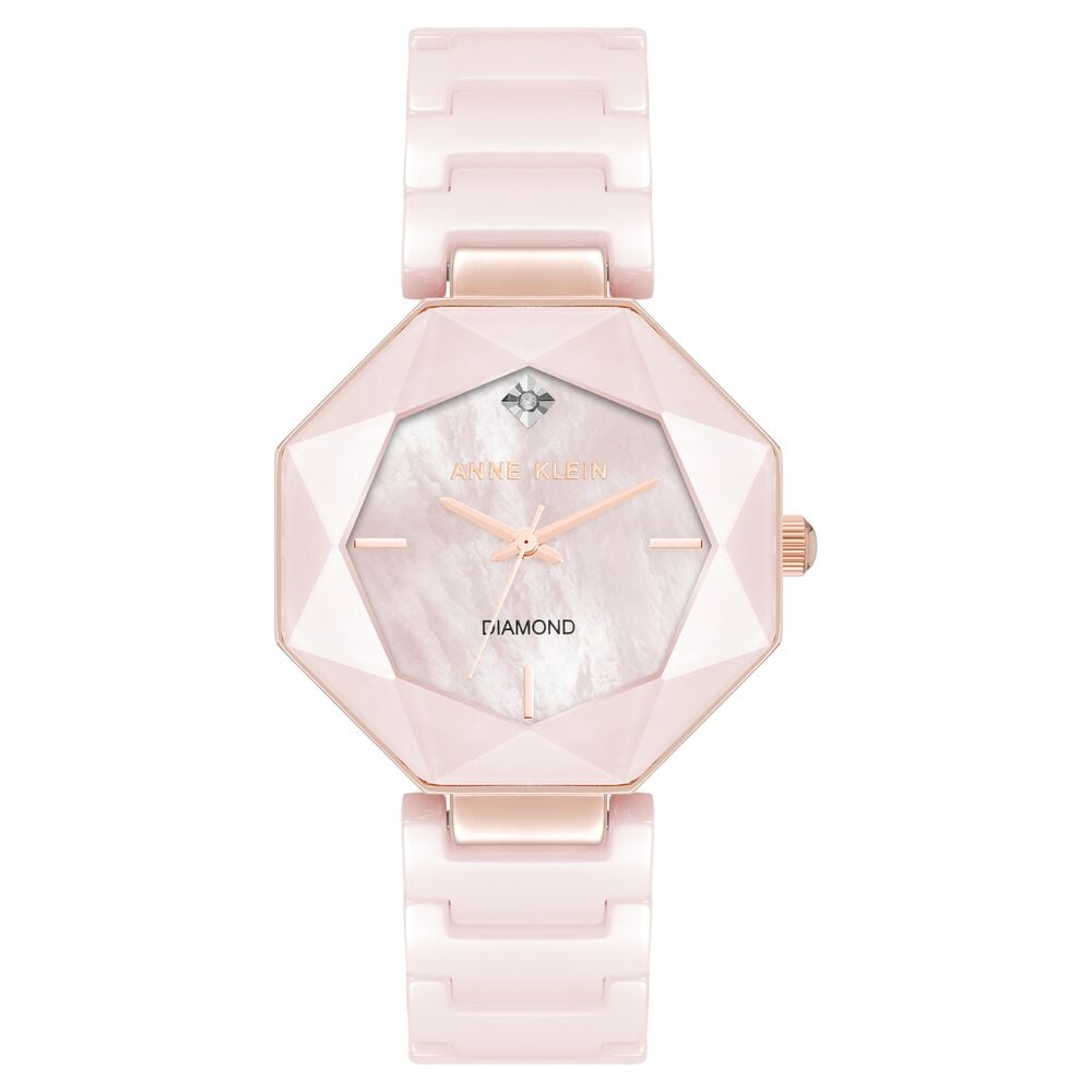 Anne Klein Quartz Analog Mother Of Pearl Dial Ceramic Strap Watch For Women-image-34