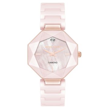 Anne Klein Quartz Analog Mother Of Pearl Dial Ceramic Strap Watch For Women
