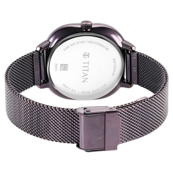 Glitz Purple Dial Stainless Steel Strap Watch for Women - image number 4