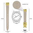 12 mm Yellow Genuine Leather Strap for Women - image number 1