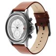 Titan Workwear Silver Dual Time Quartz Leather Strap watch for Men - image number 2