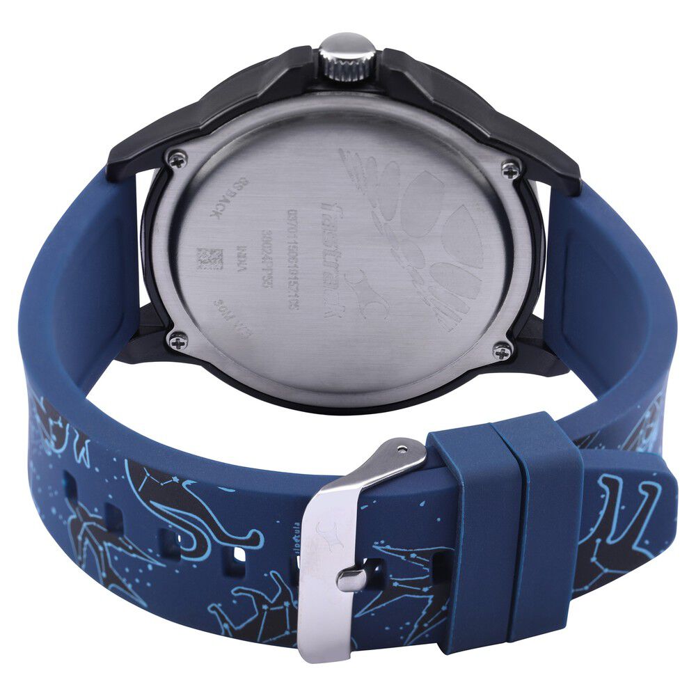Buy Online Fastrack Space Rover Quartz Analog Blue Dial Silicone