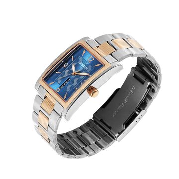Titan Karishma Wedding Edit Analog with Day Date With Blue Dial Two Toned Stainless Steel Strap Watch for Men