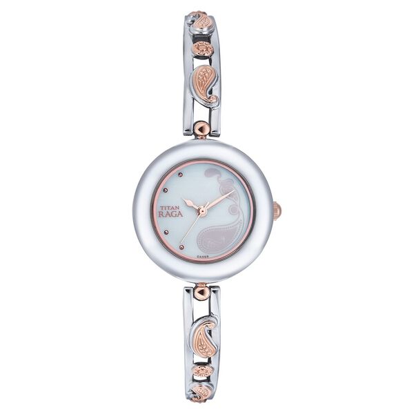 Titan Quartz Analog Mother Of Pearl Dial Watch for Women - image number 0