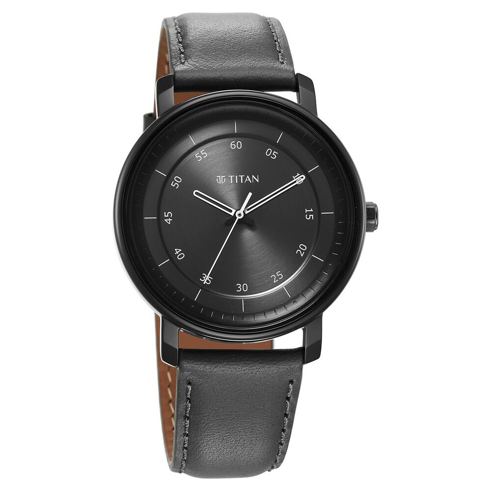 Buy Online Titan Workwear Quartz Analog Anthracite Dial Leather