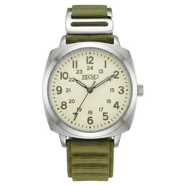 Zoop Metal Analog Watch with Olive Green Alpine Strap for Boys Girls Kids from House of Titan - image number 0